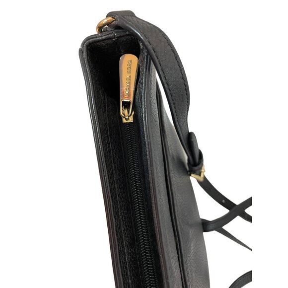 Michael Kors Medium Saffiano Leather Zip Tote Bag Black Pockets in & out - Picture 8 of 15